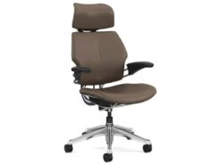 Humanscale Bürostuhl Leder Freedom Headrest F211AQ429N, Braun