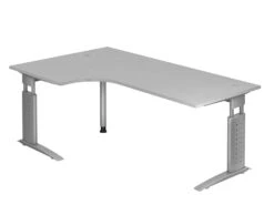 Freiformtisch New York - 720 X 2000 X 1200/800 Mm - C-Fuß Design - Weißaluminium/weiß 110561 -vidaXL Geschäft 209a1d91 d98a 47be a42d 5a6f83ef53dd 1