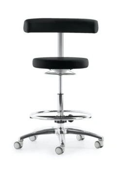 Mayer Sitzmöbel, Funktionsdrehstuhl Mit Extra Hohem Lift 1281, Brillantschwarz, 1281_GPOL_30572