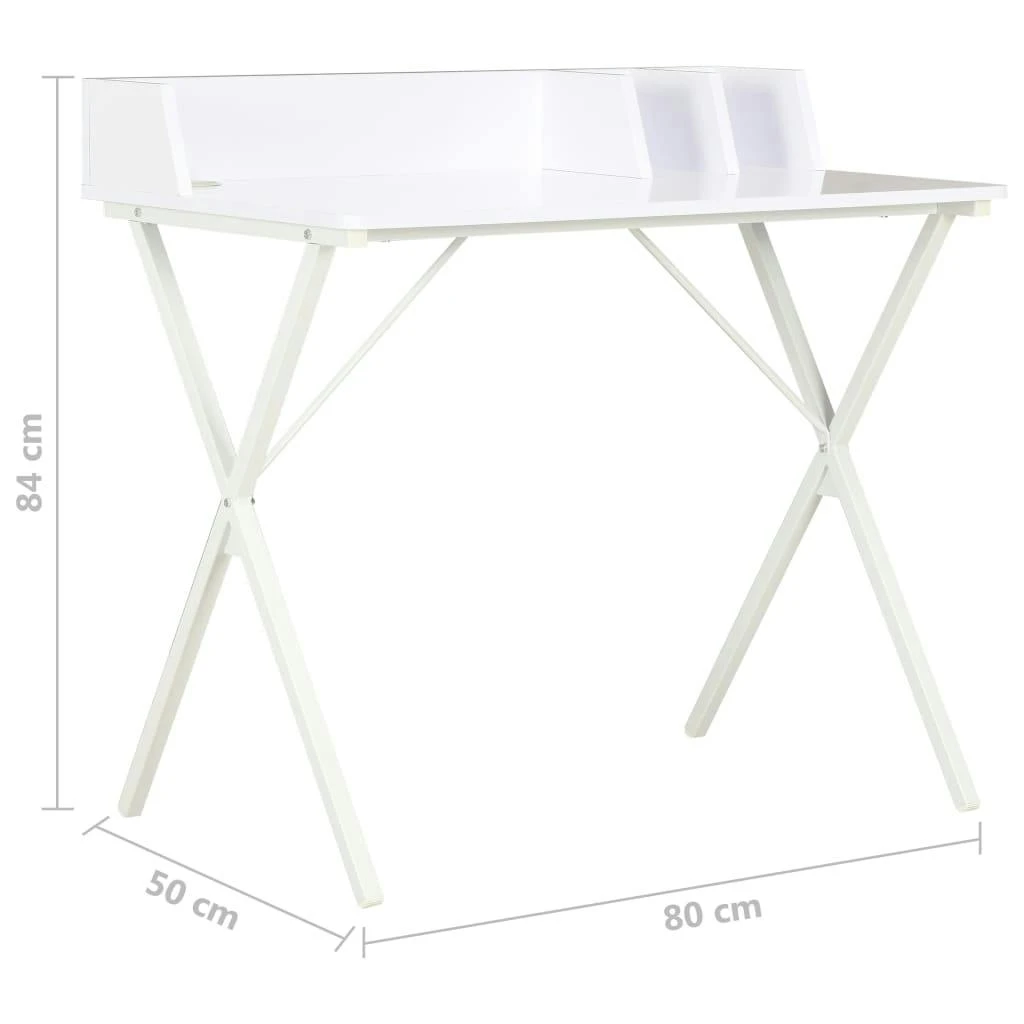 VidaXL Schreibtisch Weiß 80x50x84 Cm 7 VidaXL Schreibtisch Weiß 80x50x84 Cm – Bild 6