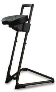 Stehhilfe, Sitz PU-Schaum Schwarz, Sitz H 600-850mm, Gestell Schwarz