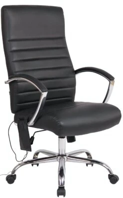 Bürostuhl Valais Kunstleder Mit Massagefunktion Schwarz