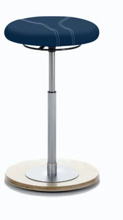 Mayer Sitzmöbel, Pendelhocker Mit Tellersitz Rund 1110, Dunkelblau, 1110_N_30326