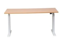 vidaXL Geschäft 6 PROREGAL Elektrisch Höhenverstellbarer Schreibtisch Zebra | HxBxT 70-116x180x80 Cm | Weiß-Buche