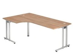 Freiformtisch New York - 720 X 2000 X 1200/800 Mm - C-Fuß Design - Weißaluminium/weiß 110561 -vidaXL Geschäft 634812d7 a7d1 483c 8092 49b8b7aa2b97