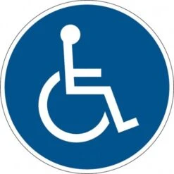 Parkplatzschild, Symbol Rollstuhlfahrer (rund) - 300 Mm Folie Selbstklebend -vidaXL Geschäft 6602ca8d 682f 438b 8463 7bac5bdc9c8c