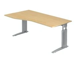 Freiformtisch Osaka - 650-850 X 2000 X 1200/800 Mm - C-Fuß Design - Weißaluminium/weiß -vidaXL Geschäft 66af5b2e d4db 4332 9755 f8a3af605853 1