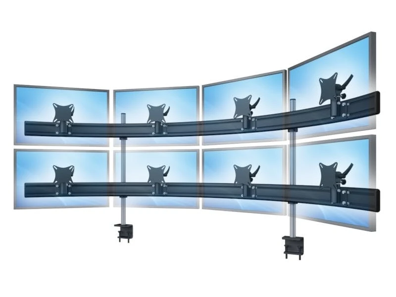 MonLines Monitor Tischhalterung Para-System 4+4 Mit Tischklemme WS, Grau 4 MonLines Monitor Tischhalterung Para-System 4+4 Mit Tischklemme WS, Grau – Bild 2