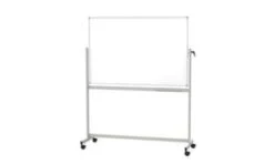 Maul Mobile Drehtafel, HxB 1950x2350mm, Magnethaftend, Tafel Weiß, Ablageschale, Rahmen Alu, Silber, Gestell Grau -vidaXL Geschäft 6ed954a3 aa84 4efe 9f51 6f5792edba02