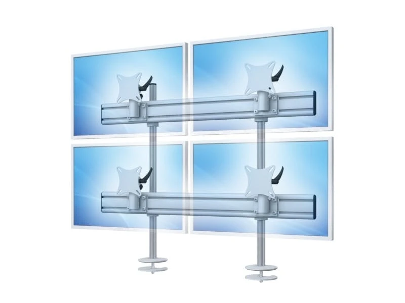 MonLines Flat 4+4 Display Tischhalterung Einbau MA 25-32Zoll WS XL, Grau 7 MonLines Flat 4+4 Display Tischhalterung Einbau MA 25-32Zoll WS XL, Grau – Bild 5