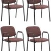 4er Set Besucherstühle Ken PRO Stoff Braun -vidaXL Geschäft 82289bdb 17a5 4b8d af37 77230915e2c7 4