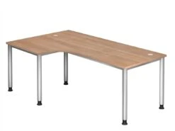 Freiformtisch Helsinki - 680-760 X 2000 X 1200/800 Mm - 4-Fuß-Gestell - Weißaluminium/buche -vidaXL Geschäft 85dbeb25 8898 4bbb 8bc0 f6e8b8f0c4ad 1