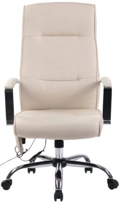 Bürostuhl Portland Stoff Mit Massagefunktion Creme -vidaXL Geschäft 8c50b525 0f27 4256 875b 7bc99a85a097
