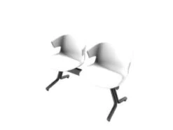 Traversenbank, 3 Sitze, BxT 1800x600mm, Sitzschale Holz Buche, Rückenform Tailliert, T-Fuß Verchromt -vidaXL Geschäft 9be51d05 899a 40c8 b93f 35acaba00795