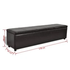 VIDAXL Sitzbank Sitztruhe Aufbewahrungstruhe Gepolstert Braun Groß -vidaXL Geschäft 9fe85a72 7977 4774 9559 d4ad2f0b8235