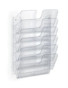Durable Wandprospekthalter, HxBxT 520x340x100mm, F. 6xDIN A4quer, Ablage(n) Transparent