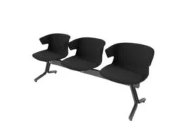 Traversenbank, Sitz-Tisch-Sitz-Sitz, BxT 2350x600mm, Sitzschale Kunststoff Lichtgrau, T-Fuß Verchromt -vidaXL Geschäft ae6a88bb add8 4628 8e33 c6a0b663ef9d