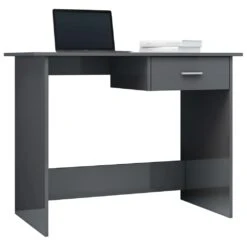 VidaXL Schreibtisch Hochglanz-Grau 100×50×76 Cm Spanplatte -vidaXL Geschäft b1c8c2fa 46a8 4d0d a70e 06396b163d65