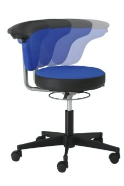 Mayer Sitzmöbel, Funktionsdrehstuhl MyTORRO SIT, Dunkelblau/Brillantschwarz, 1351_756