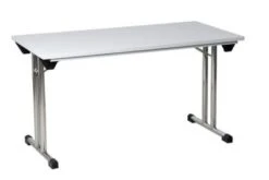 PROREGAL Klapptisch Lizard | T-Fuß-Gestell-Rund | HxBxT 75x140x70 Cm | Chrom-Grau -vidaXL Geschäft da340043 6ed8 4850 834b f6fdc7bcc78b