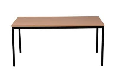 PROREGAL Bürotisch Wolf | Trapez | HxBxT 75x120x60 Cm | Schwarz-Buche 5 PROREGAL Bürotisch Wolf | Trapez | HxBxT 75x120x60 Cm | Schwarz-Buche – Bild 3