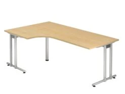 Freiformtisch New York - 720 X 2000 X 1200/800 Mm - C-Fuß Design - Weißaluminium/weiß 110561 -vidaXL Geschäft f33c98bd 7994 4ded b12e 12fddbb95ae3
