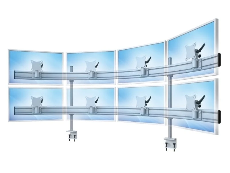 MonLines Monitor Tischhalterung Para-System 4+4 Mit Tischklemme WS, Grau 3 MonLines Monitor Tischhalterung Para-System 4+4 Mit Tischklemme WS, Grau